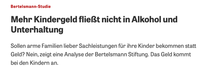 Kindergeld für Flachbildschirme – oder doch nicht? Kindergeld für Flachbildschirme – oder doch nicht?